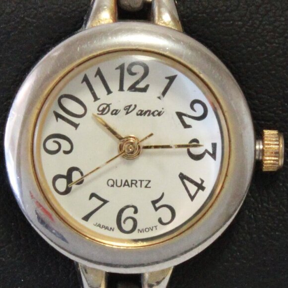 Vintage Ladies Da Vinci Quartz Watch Dolphin Bracelet Used 22mm - Picture 9 of 13